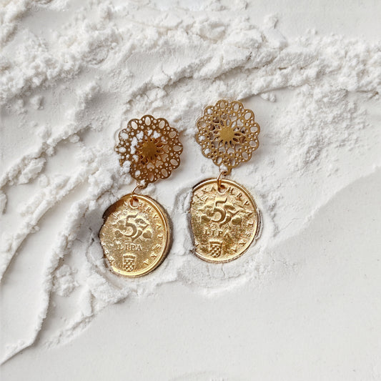 NAUŠNICE ZLATNA ČIPKA